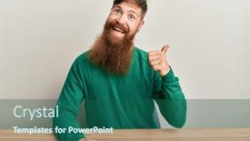  Presentation with irish - Cool new presentation theme with young-irish-redhead-man-wearing backdrop and a ocean colored foreground