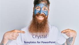  Presentation with face mask - Amazing theme having young-irish-redhead-man-wearing backdrop and a sky blue colored foreground