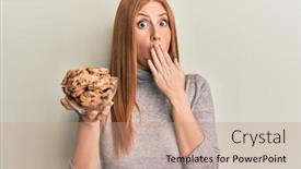  Presentation with irish - PPT layouts enhanced with young-irish-woman-holding-bowl background and a coral colored foreground