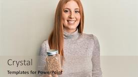  Presentation with lactation young woman breastfeeding - Audience pleasing PPT layouts consisting of young-irish-woman-holding-bowl backdrop and a coral colored foreground