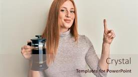  Presentation with irish - Presentation design enhanced with young-irish-woman-holding-french background and a mint green colored foreground