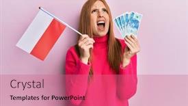  Presentation with irish - Amazing theme having young-irish-woman-holding-poland backdrop and a coral colored foreground