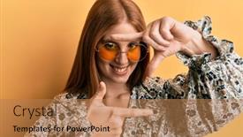  Presentation with bohemian - Slide set enhanced with young-irish-woman-wearing-bohemian background and a coral colored foreground