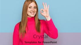  Presentation with irish - Amazing PPT theme having young-irish-woman-wearing-casual backdrop and a red colored foreground