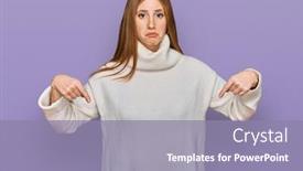  Presentation with irish - Cool new slide set with young-irish-woman-wearing-casual backdrop and a coral colored foreground