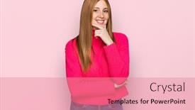  Presentation with young woman wearing boxer gloves - Theme enhanced with young-irish-woman-wearing-casual background and a coral colored foreground