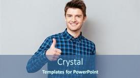  Presentation with joyful - Colorful PPT layouts enhanced with young-joyful-student-man-wearing backdrop and a ocean colored foreground