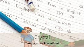  Presentation with test - Slide set having young kids test background and a lemonade colored foreground