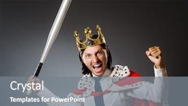  Presentation with royal - Theme featuring young king businessman in royal background and a gray colored foreground