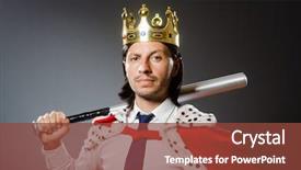  Presentation with royal - Theme with young king businessman in royal background and a tawny brown colored foreground