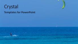  Presentation with sea green ribbon ovarian cancer - Presentation having young kiter in the surrounding background and a teal colored foreground