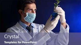  Presentation with lab - PPT layouts having young-laboratory-scientist-working background and a ocean colored foreground