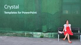  Presentation with girl in red dress - Amazing theme having young lady dressed in red backdrop and a  colored foreground