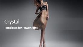  Presentation with lady - PPT layouts having different golf clubs background and a tawny brown colored foreground