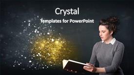  Presentation with magical - Audience pleasing presentation consisting of lady reading a magical book backdrop and a wine colored foreground