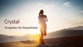  Presentation with endurance - Theme consisting of young lady running background and a lemonade colored foreground