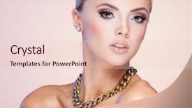  Presentation with luxury - Presentation theme with young lady with luxury accessories on beige background background and a lemonade colored foreground