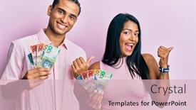  Presentation with australian - Theme with young-latin-couple-holding-australian background and a lemonade colored foreground