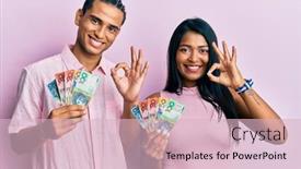  Presentation with australian - Theme with young-latin-couple-holding-australian background and a lemonade colored foreground