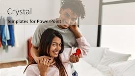  Presentation with catholic couple silhouette of young - Presentation theme consisting of young-latin-couple-on-marriage background and a  colored foreground