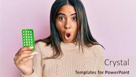  Presentation with control - PPT theme enhanced with young-latin-girl-holding-birth background and a lemonade colored foreground