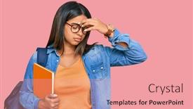  Presentation with student - Theme consisting of young-latin-girl-wearing-student background and a coral colored foreground