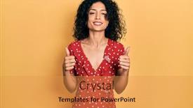  Presentation with summer - Presentation theme enhanced with young-latin-girl-wearing-summer background and a gold colored foreground