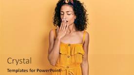  Presentation with summer - Presentation having young-latin-girl-wearing-summer background and a  colored foreground