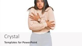  Presentation with sad girl - Slide deck enhanced with young-latin-girl-wearing-wool background and a white colored foreground