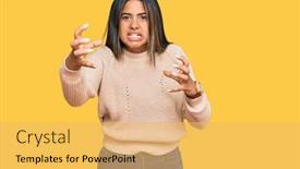  Presentation with wool - Cool new PPT theme with young-latin-girl-wearing-wool backdrop and a yellow colored foreground