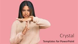  Presentation with wool - Colorful presentation enhanced with young-latin-girl-wearing-wool backdrop and a coral colored foreground