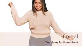  Presentation with latin music - Amazing presentation design having young-latin-girl-wearing-wool backdrop and a lemonade colored foreground