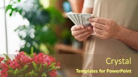  Presentation with counting - Presentation theme consisting of young-latin-man-florist-counting background and a  colored foreground