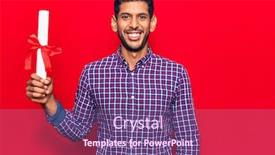  Presentation with amerika latin - Presentation design having young-latin-man-holding-graduate background and a violet colored foreground