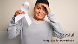  Presentation with violence women - Audience pleasing PPT layouts consisting of young-latin-man-holding-white backdrop and a light gray colored foreground