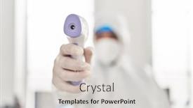  Presentation with covid - Presentation having young-latin-man-scientist-wearing background and a light gray colored foreground