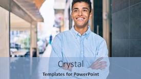  Presentation with city - Theme having young-latin-man-smiling-happy background and a  colored foreground