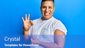  Presentation with young - PPT theme consisting of young-latin-man-using-glucose background and a cobalt blue colored foreground