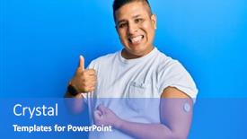 Presentation with glucose production - Cool new presentation design with young-latin-man-using-glucose backdrop and a cobalt blue colored foreground