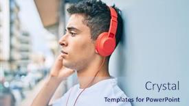  Presentation with latin music - Audience pleasing presentation consisting of young-latin-man-with-serious backdrop and a light blue colored foreground