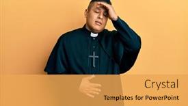  Presentation with flu virus - Beautiful PPT layouts featuring young-latin-priest-man-standing backdrop and a yellow colored foreground