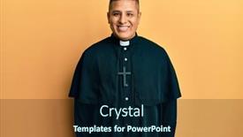  Presentation with cool - Beautiful slides featuring young-latin-priest-man-standing backdrop and a wine colored foreground