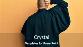  Presentation with thinking - Slide deck featuring young-latin-priest-man-standing background and a wine colored foreground