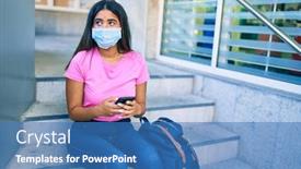  Presentation with medical student - Slides having young-latin-student-girl-wearing background and a teal colored foreground