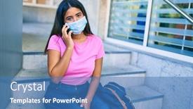  Presentation with medical student - Audience pleasing slides consisting of young-latin-student-girl-wearing backdrop and a teal colored foreground