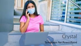  Presentation with medical student - Theme featuring young-latin-student-girl-wearing background and a light blue colored foreground