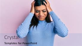  Presentation with migraine - Slides with young-latin-transsexual-transgender-woman background and a light blue colored foreground