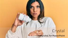  Presentation with transgender - PPT theme having young-latin-transsexual-transgender-woman background and a coral colored foreground