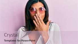  Presentation with transgender - Audience pleasing PPT layouts consisting of young-latin-transsexual-transgender-woman backdrop and a soft green colored foreground