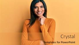  Presentation with transgender - Colorful slide set enhanced with young-latin-transsexual-transgender-woman backdrop and a gold colored foreground